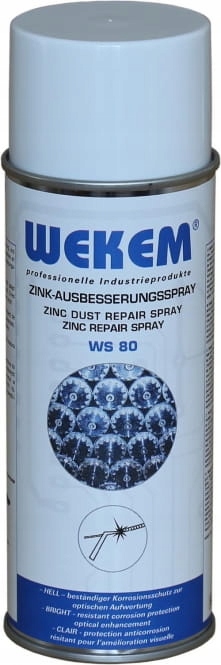 Cynk W Sprayu Jasny Ogniowy 400 ml Do naprawy uszkodzonej Powłoki Cynkowej