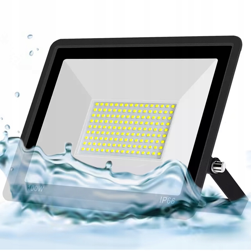 Halogen Led Naświetlacz Lampa 100W Reflektor Szkło Hartowane 9000lm Slim+