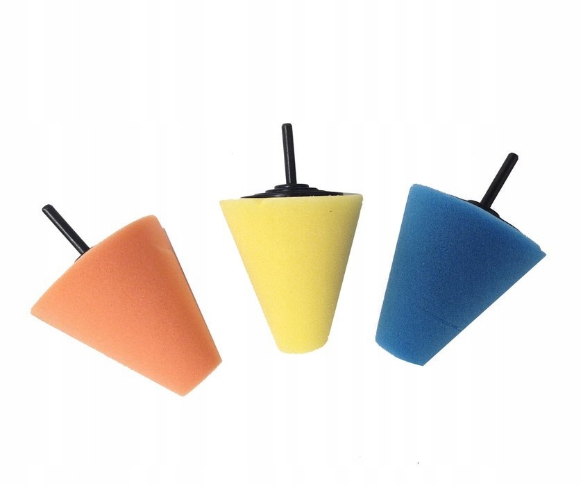 Stożek polerski gąbka polerska do felg 3 szt