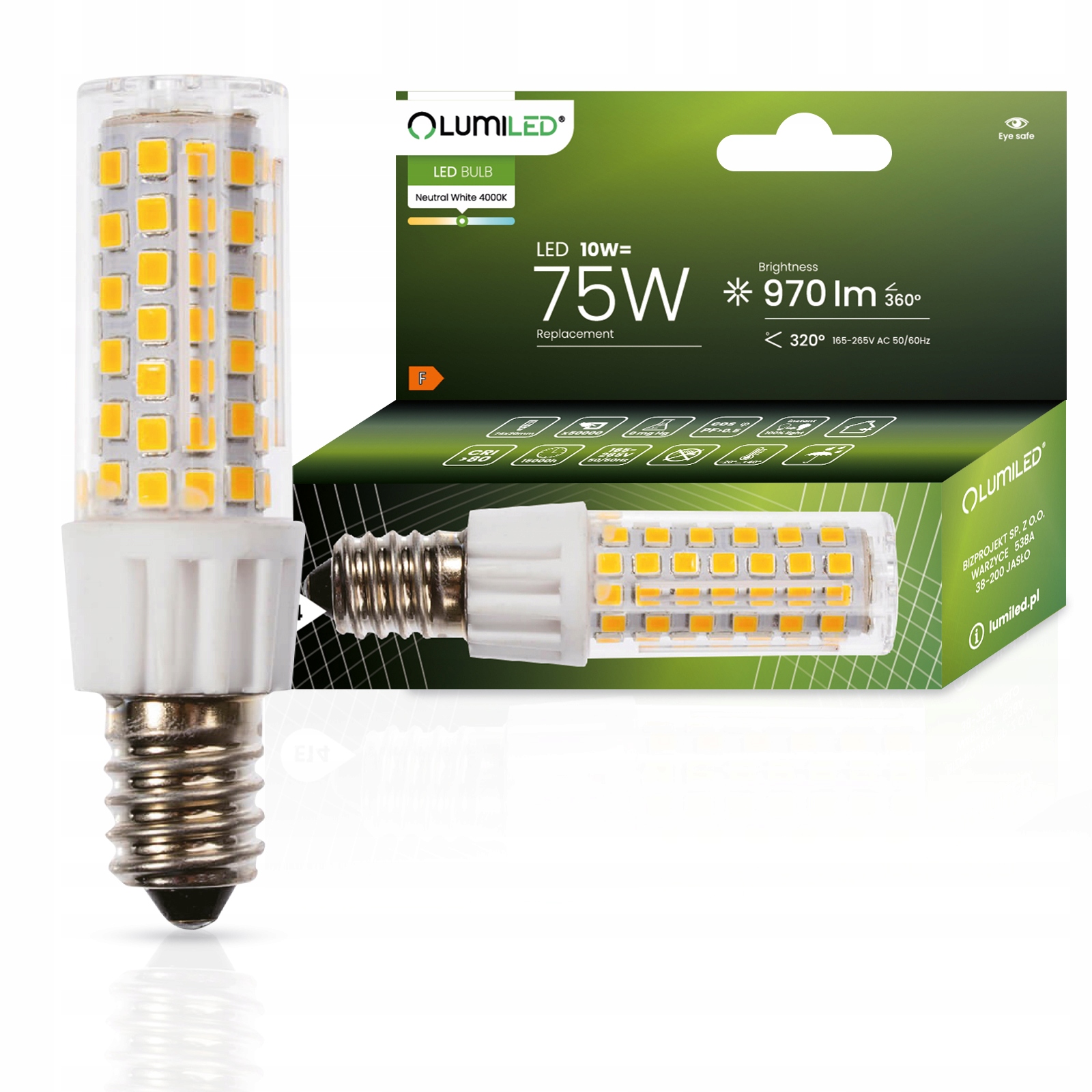 Żarówka Led Lodówka E14 10W 970lm 4000K Lumiled
