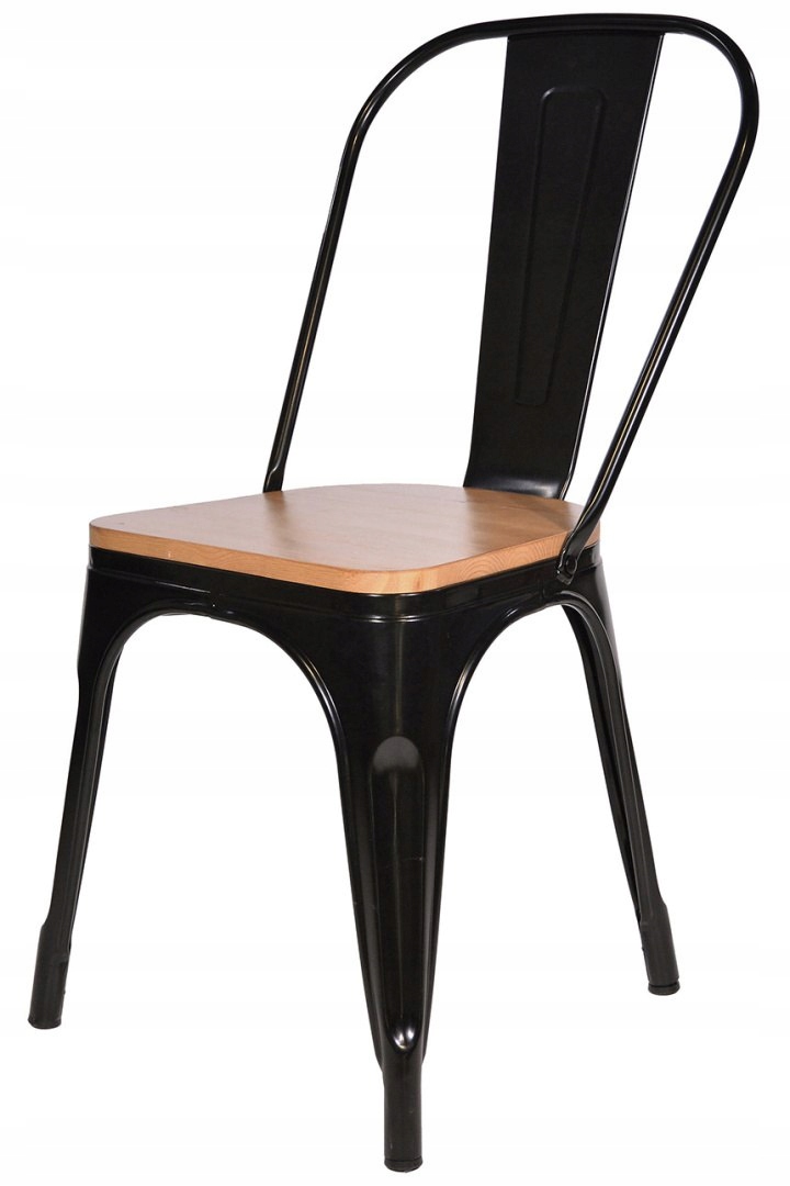 Krzesło metalowe loft Corsica Nero Pine
