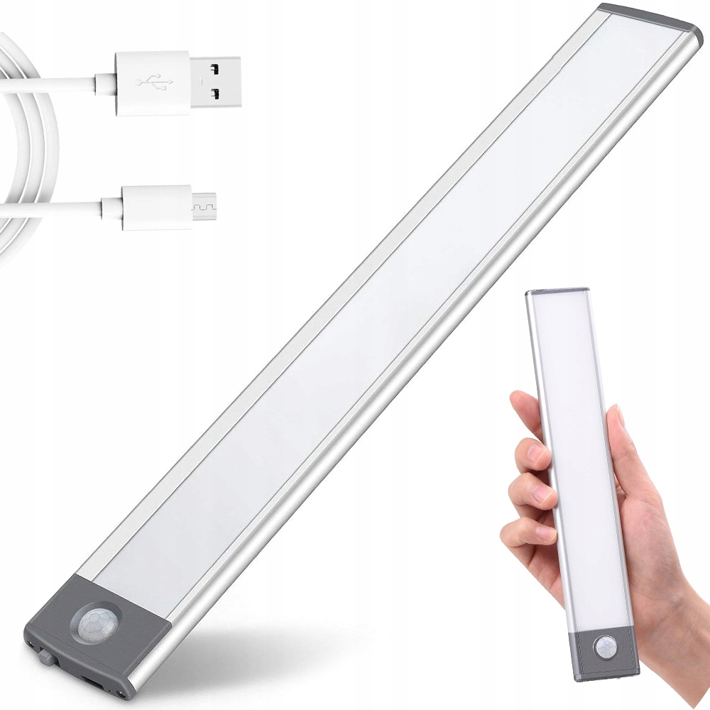 Lampka Samoprzylepna Listwa Podszafkowa Usb 32cm Magnes Do Szafy Czujnik