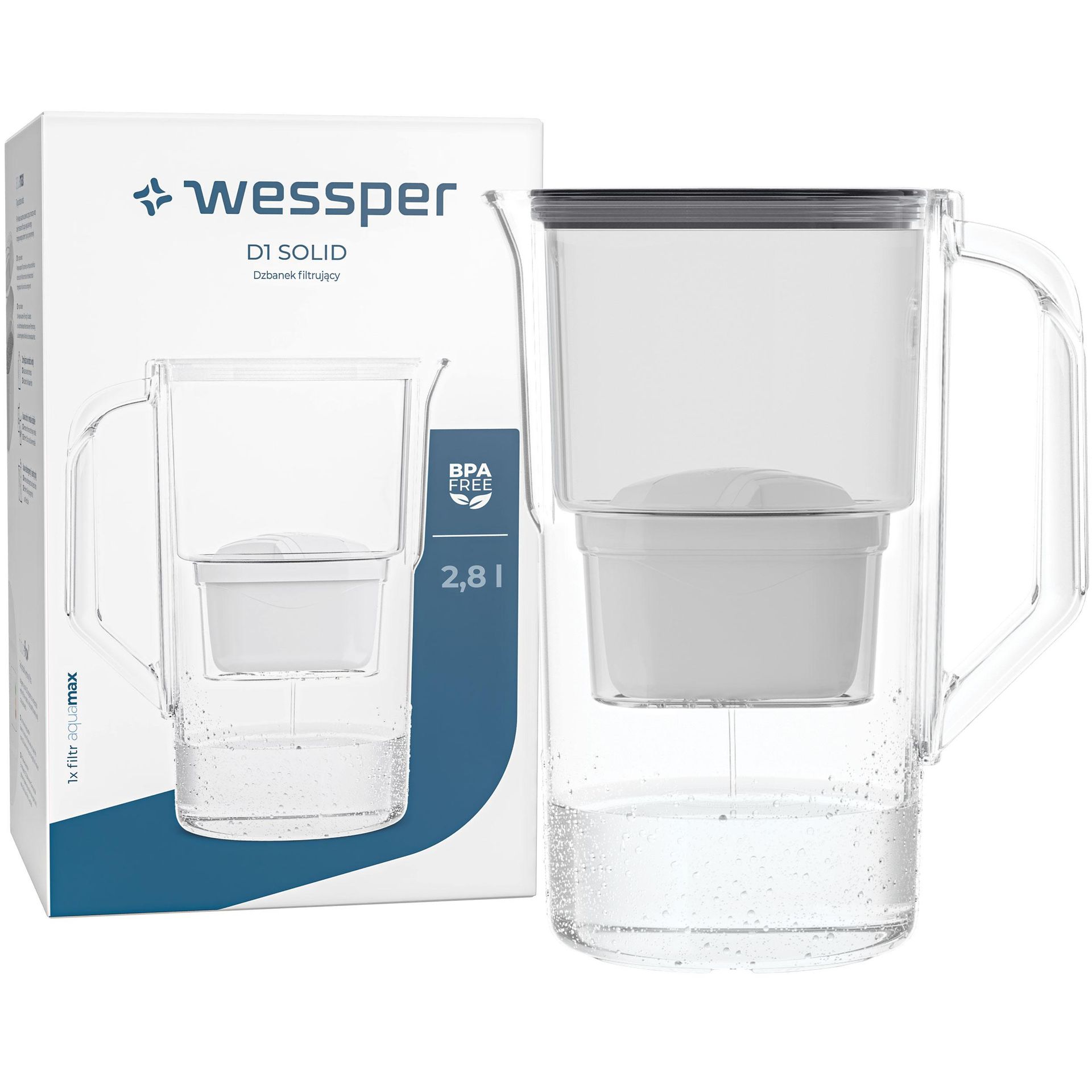 Dzbanek filtrujący Wessper D1 Solid 2,8l Filtr wody Wessper aquamax 1szt.