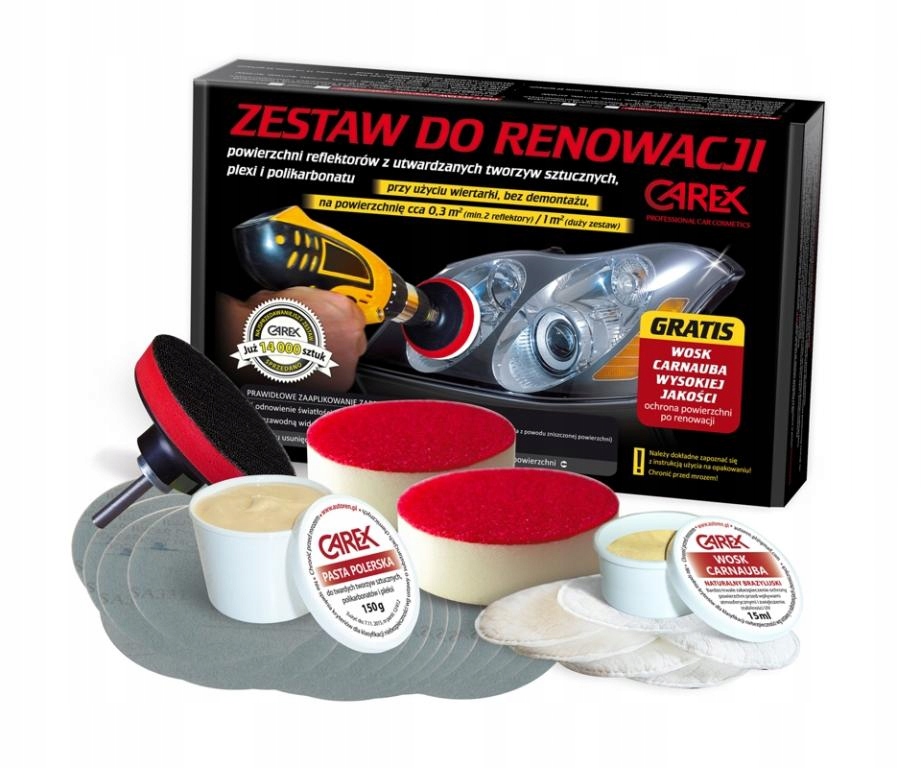 Duży Zestaw Do Renowacji Regeneracji Reflektorów