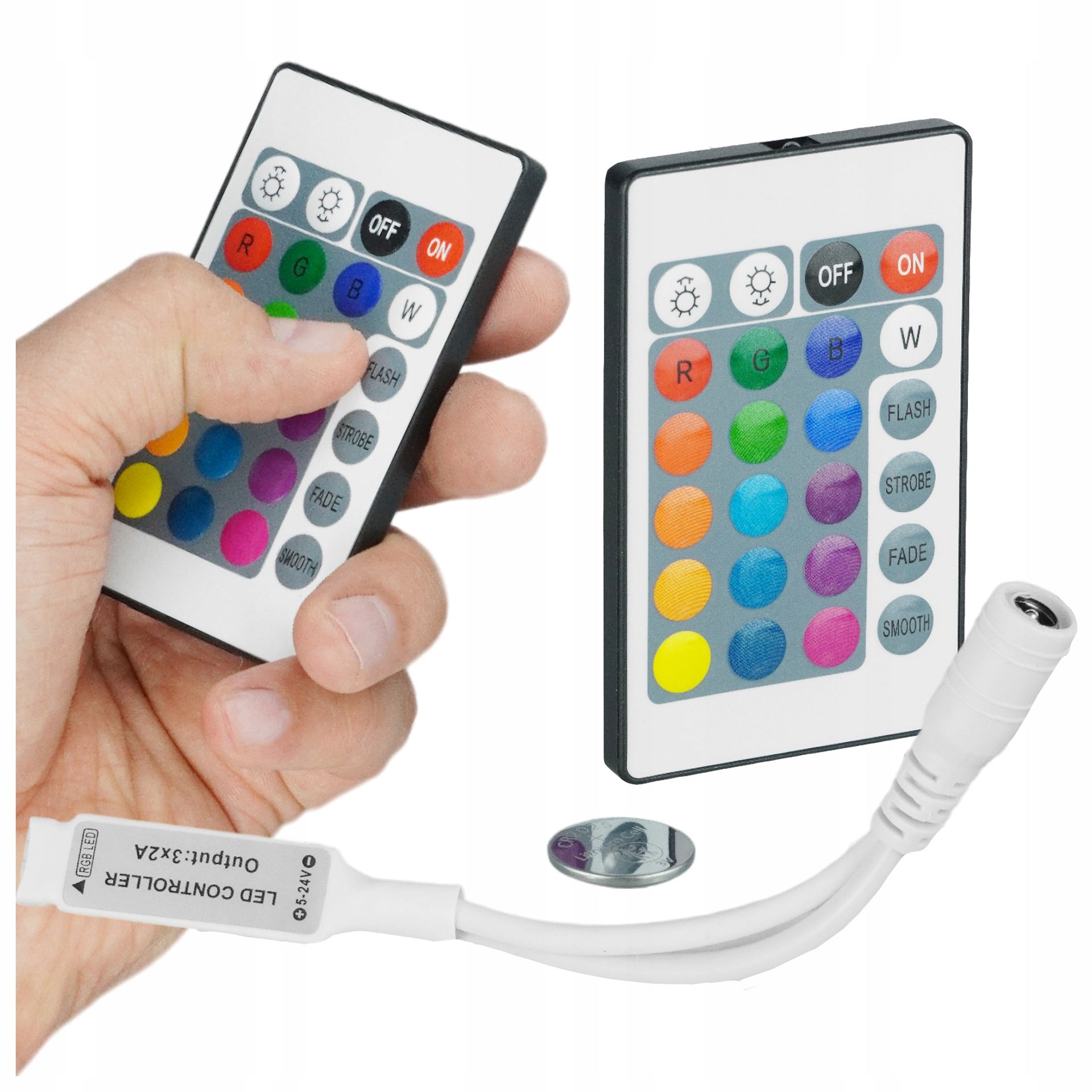 Pilot Do Taśm Led Sterownik Rgb 24 Klawisze Na Podczerwień Tryby Ledów