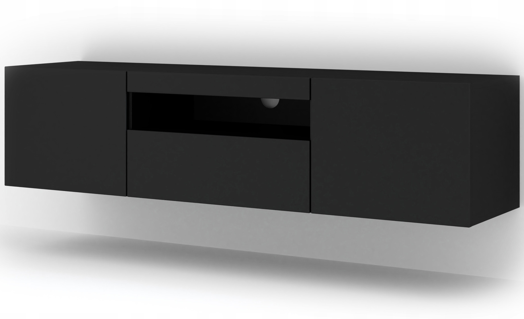 Szafka Rtv Aura 150 wisząca stojąca czarny mat