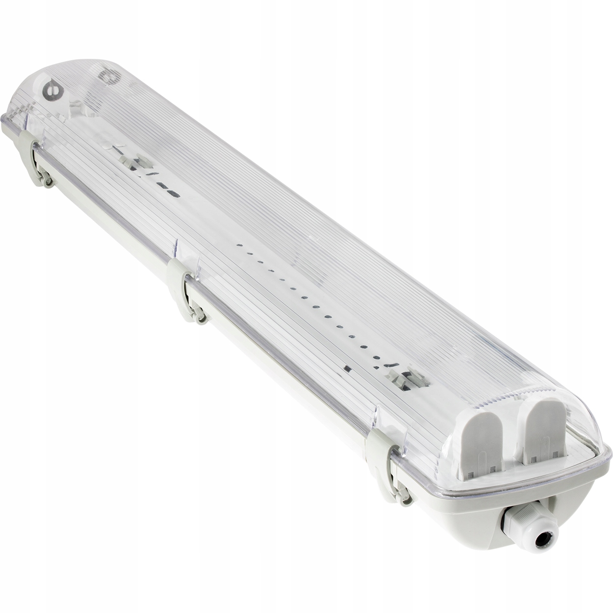 Oprawa Lampa Hermetyczna Do Led Pyłoszczelna 60CM 2XT8 G13 IP65 Szary
