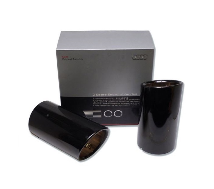 Końcówki Rury Wydechu Czarne Audi A4 A5 A6 8K0071761A Oryginał Od Aso