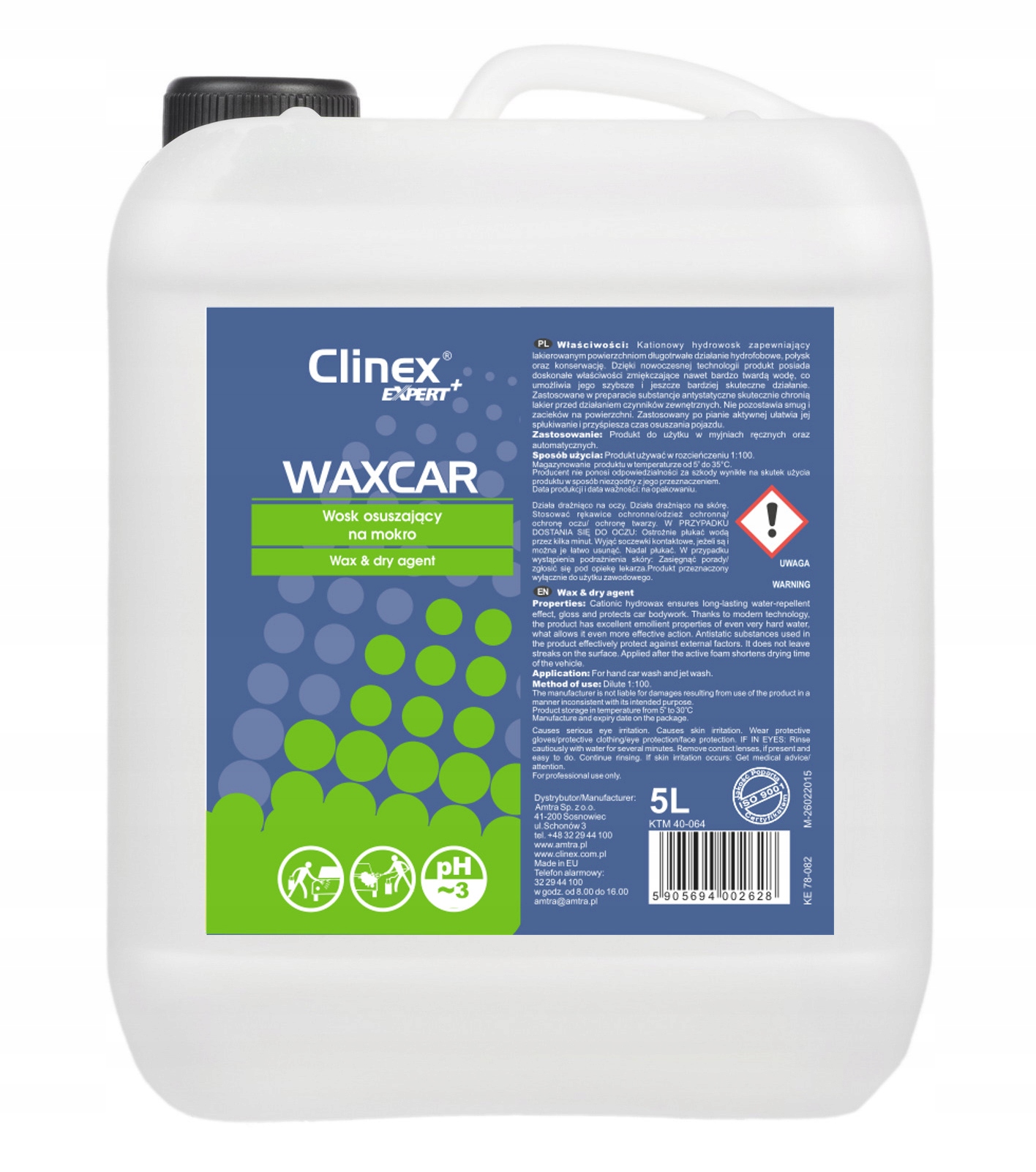 Clinex Waxcar Wosk Osuszający Na Mokro Hydro 5L