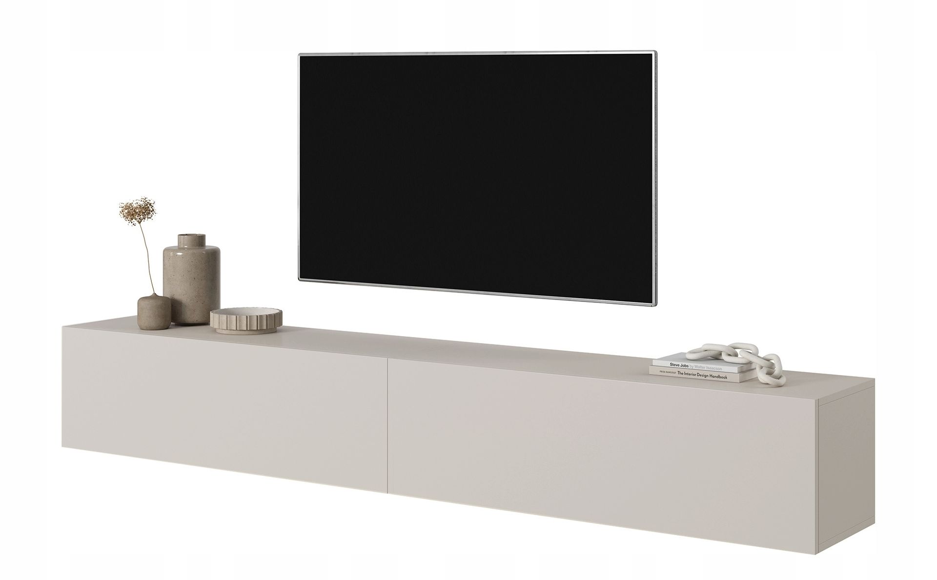 Szafka Rtv Bisira 200 cm Szary beż Selsey Design