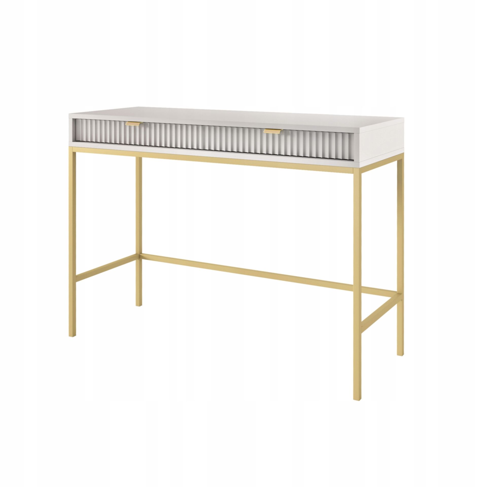 Szara toaletka Nova T-104 Biurko złoty stelaż