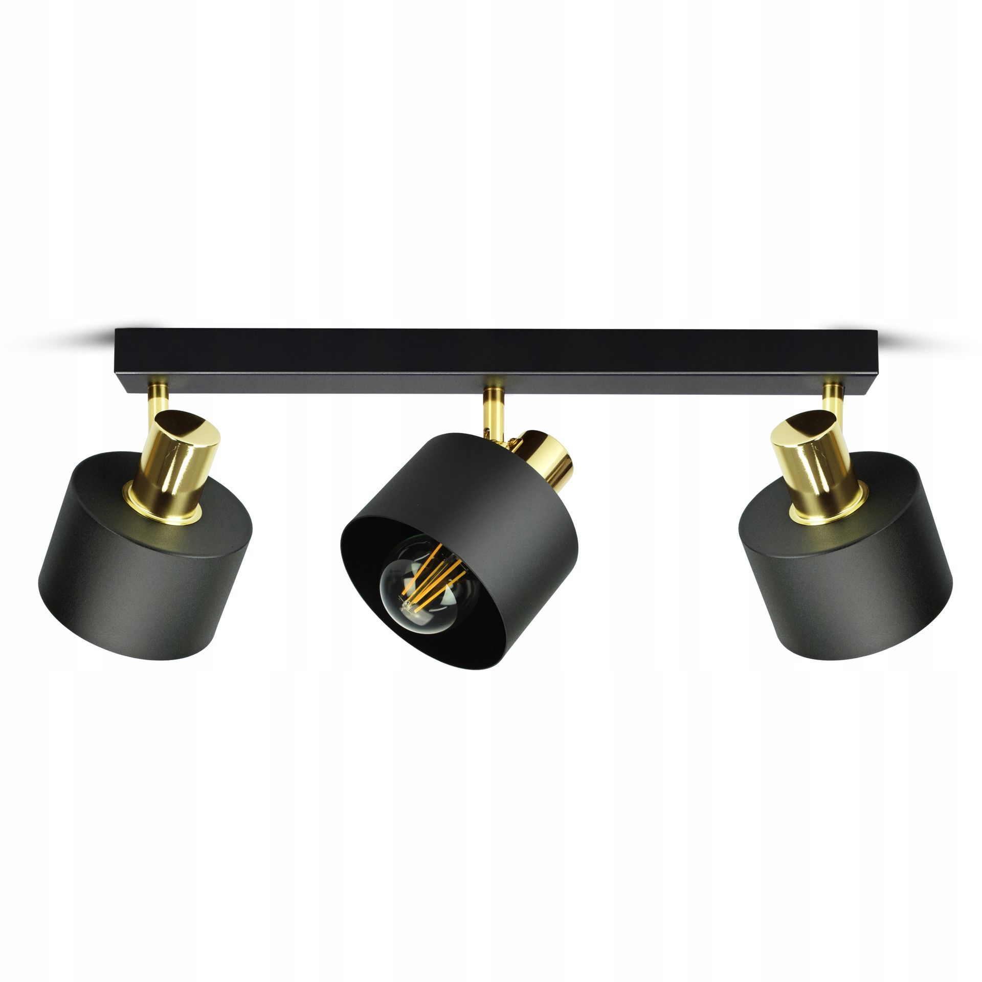 Lampa Sufitowa Żyrandol Plafon Classic Spot BG3 Led E27 Black Gold