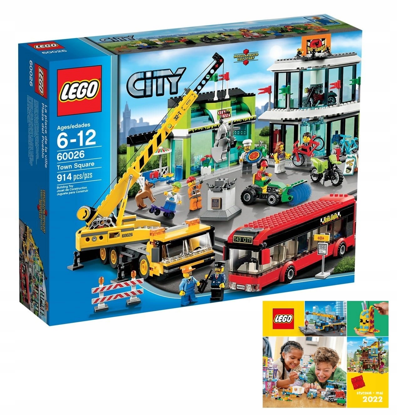 Lego City 60026 Rynek Town Square Dźwig Autobus