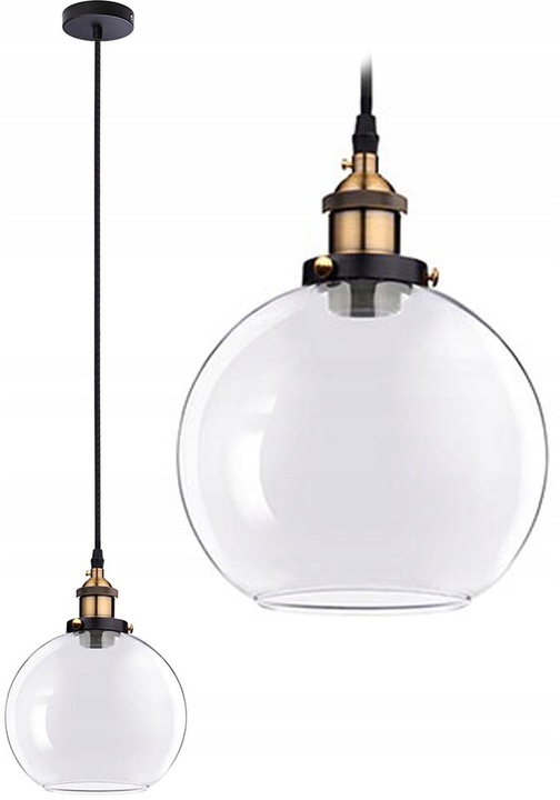 Lampa Wisząca Szklana Loft Industrial Verto