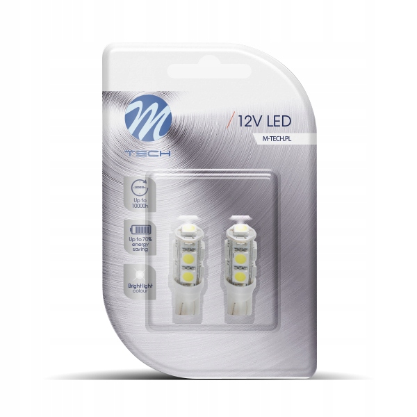 Żarówka Led Diody W5W 9xSMD5050 Biała LB058W 2 Szt