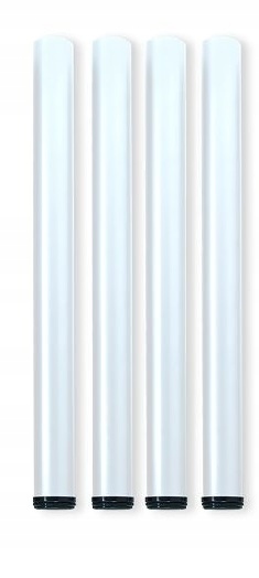 Emuca Regulowane Nogi stołu 710MM Ø60 Stal Białe
