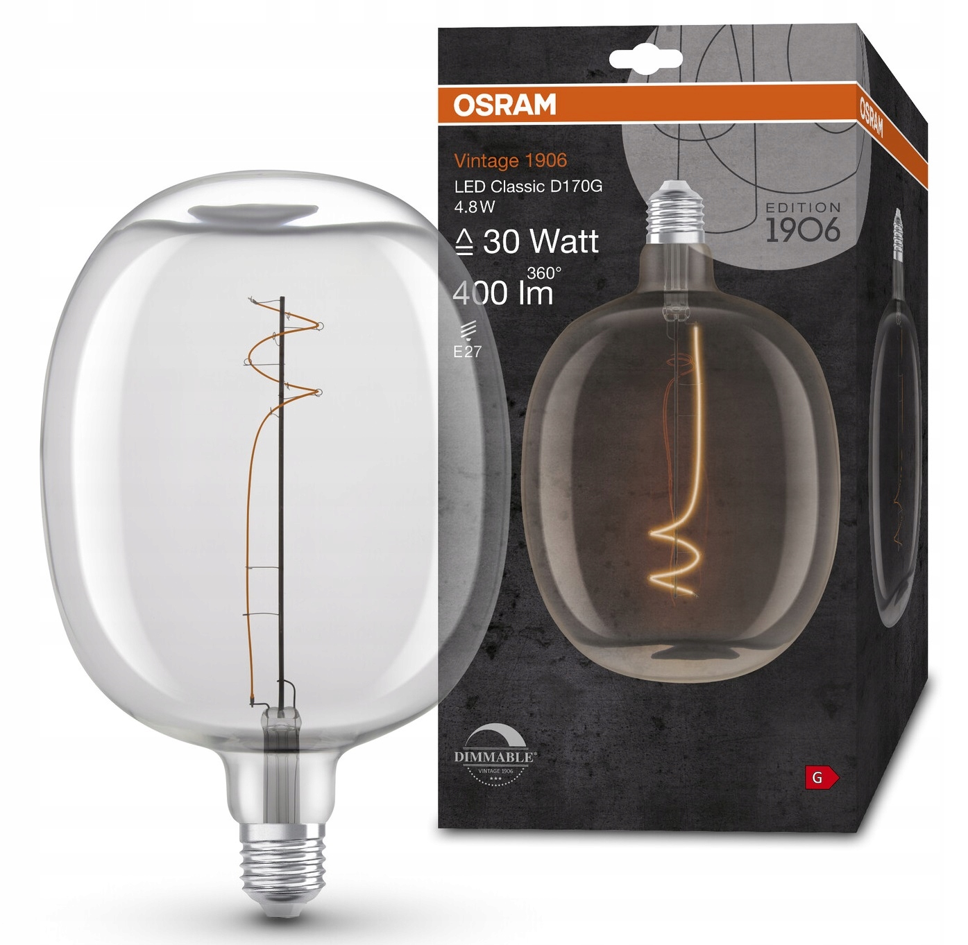 Osram Led żarówka Vintage Ballon 4.8W 2700K DIM