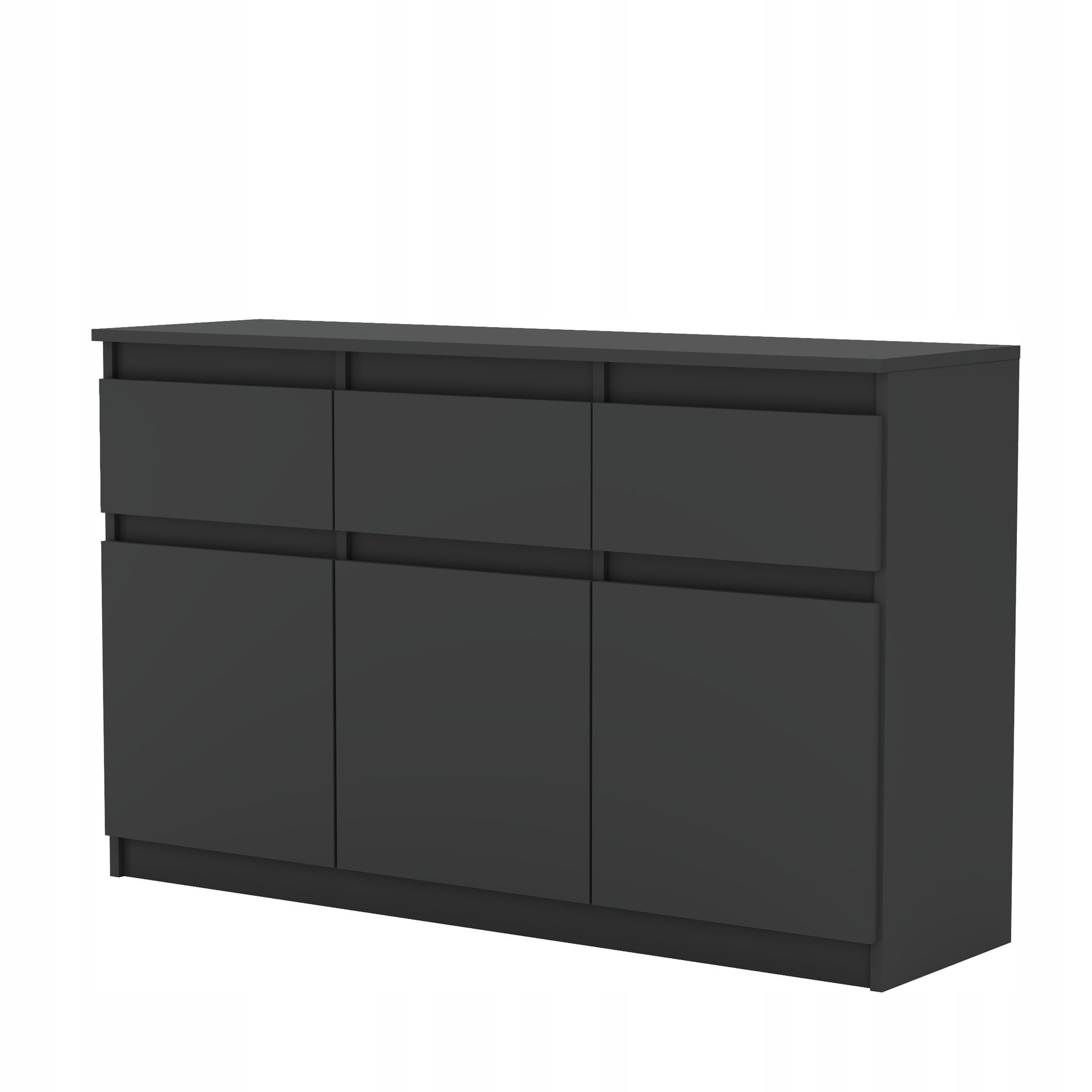 Komoda z szufladami Antracyt Szafka Nowoczesna 120cm Rtv do Salonu