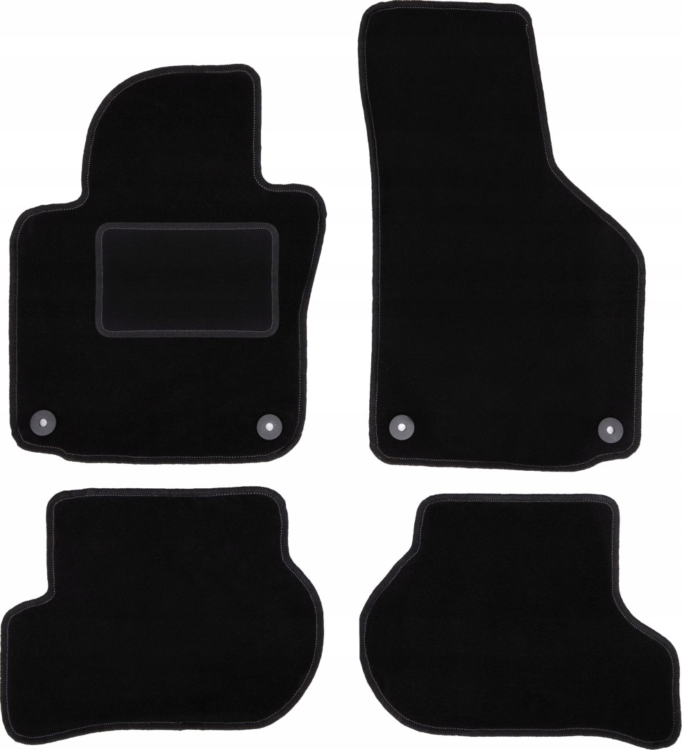 dywaniki czarne do: Skoda Octavia II kombi, liftback 2004-2013