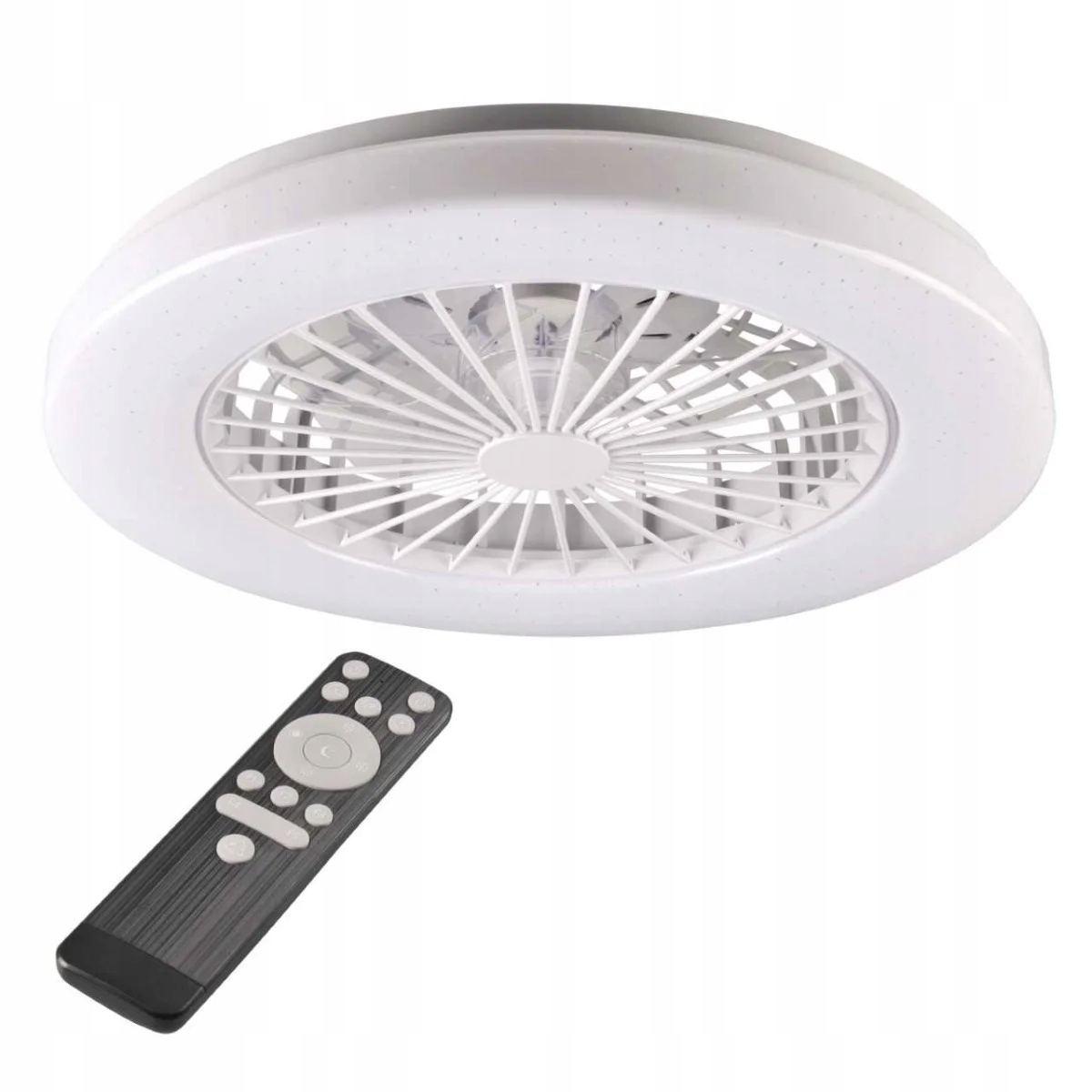 Lampa z wentylatorem sufitowy Led z pilotem biały 50 cm zmienna barwa Polux