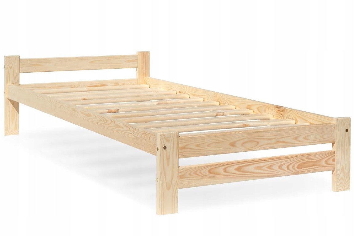 Łóżko Sosnowe Adal 90x200 z mocnym stelażem