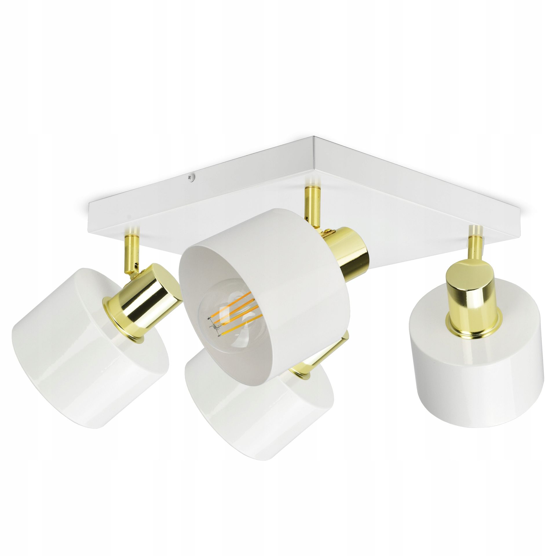 Lampa Sufitowa Żyrandol Plafon Classic Spot 483-AG4 Led E27 White Gold