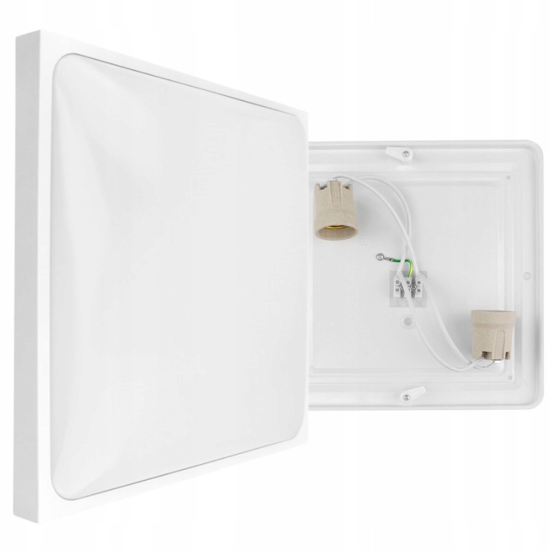 Lampa sufitowa natynkowa plafon Led 2x E27 kwadratowy Ecolight