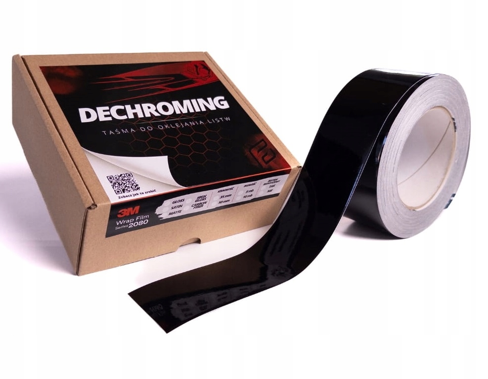 3M Folia Taśma Dechroming 5cm x 5m Czarny Połysk