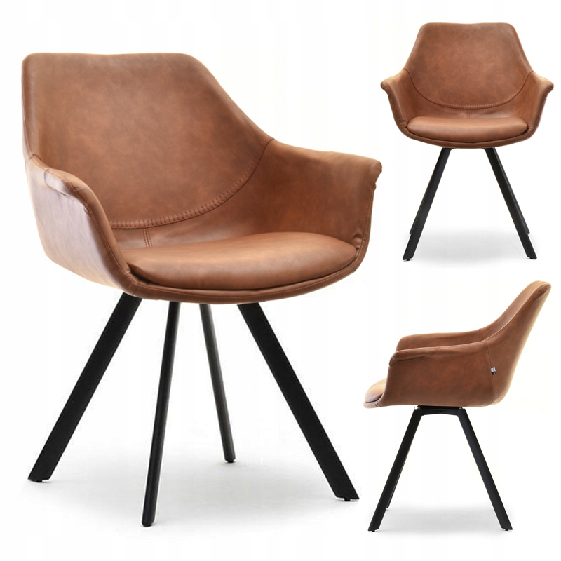 Kubełkowe Krzesło Do Loftowego Salonu Mira Brąz