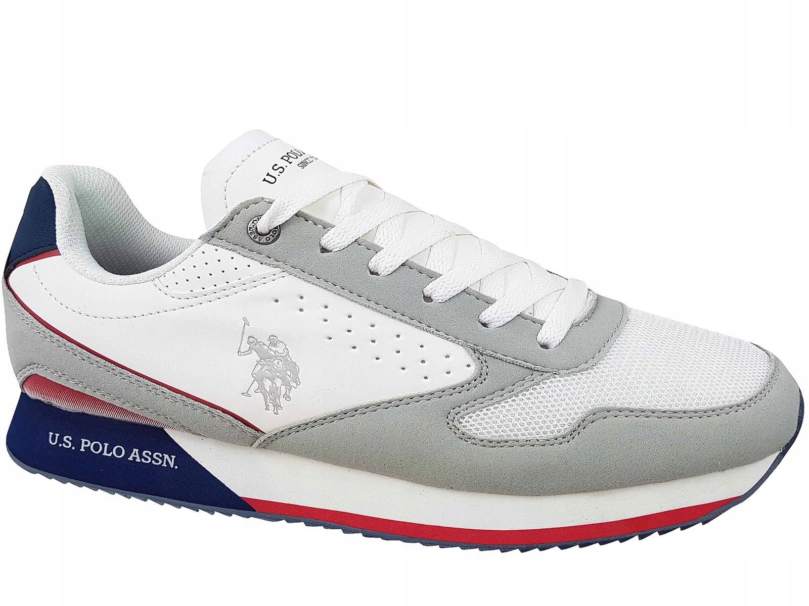 U.s. Polo Assn Sneakers Buty Męskie Lekkie Szare