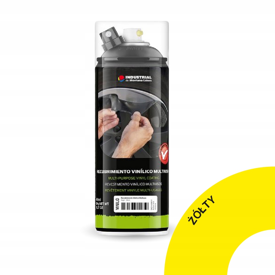 Guma w sprayu, folia 400ml Mtn żółty