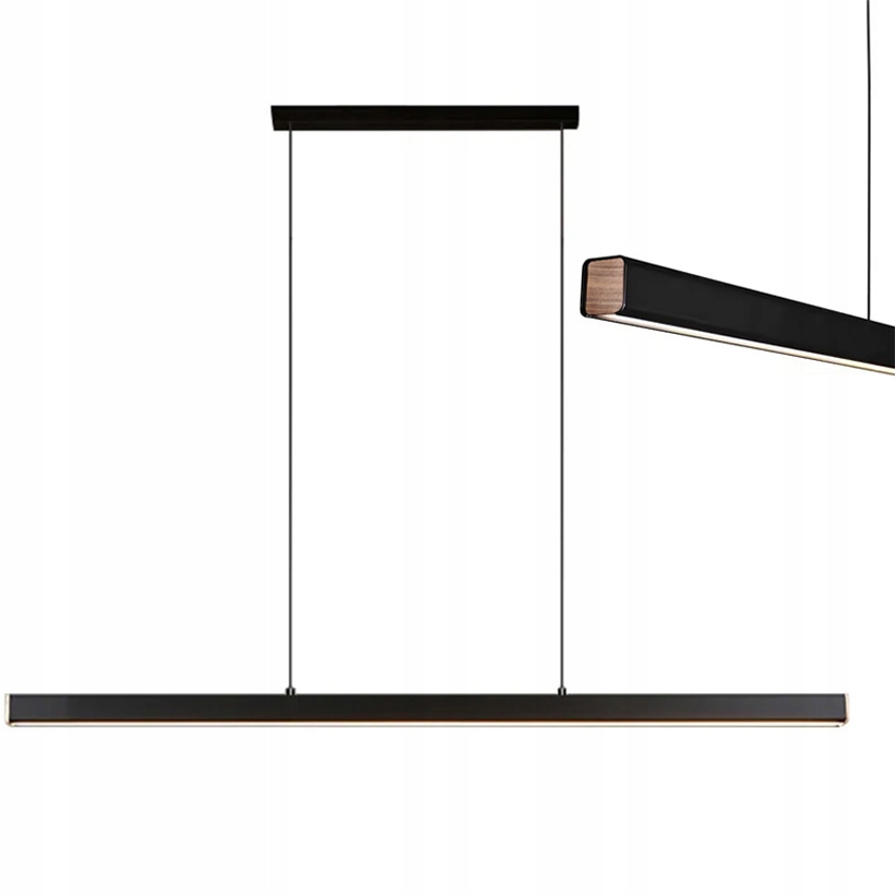 Lampa Sufitowa Wisząca Nowoczesna Czarna Black Led 100cm