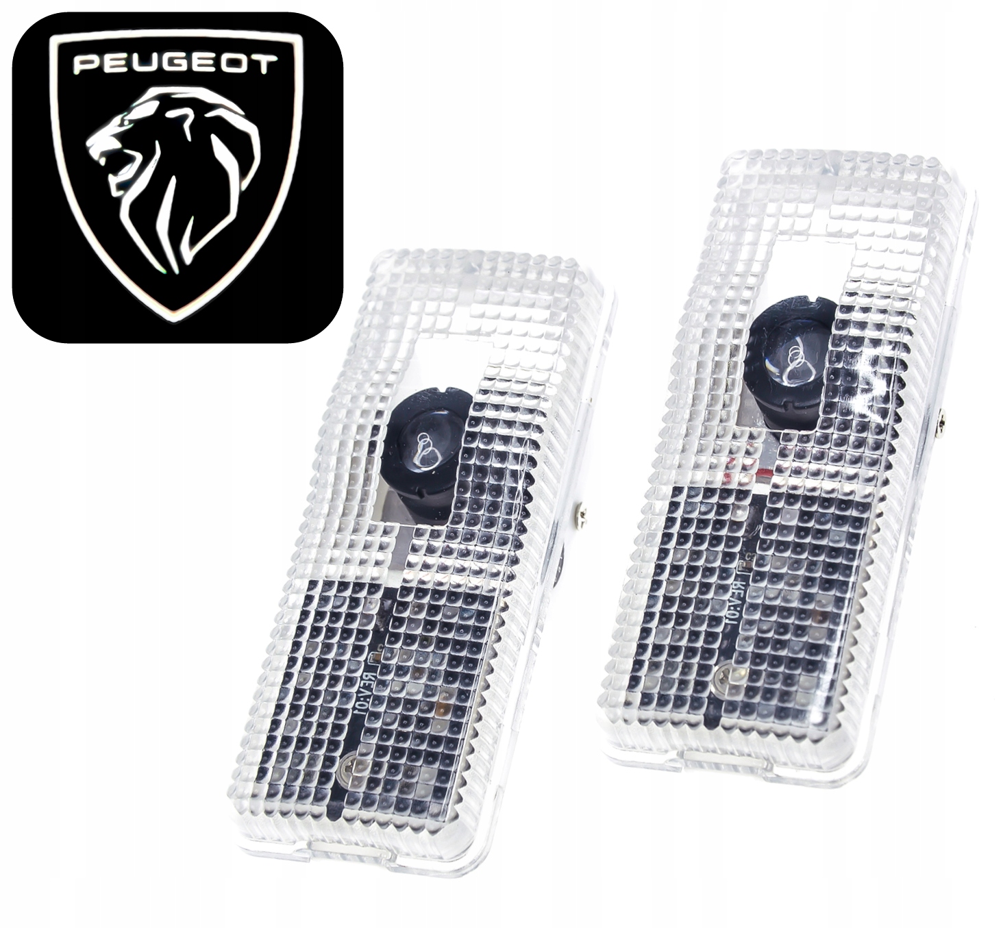 Komplet 2 Projektory Led Logo Peugeot 407 sedan Sw Lampka Drzwi Hologram Hd
