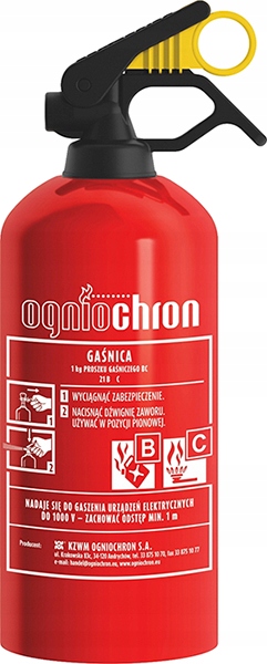 Ogniochron Gaśnica Proszkowa Samochodowa 1KG Bhp