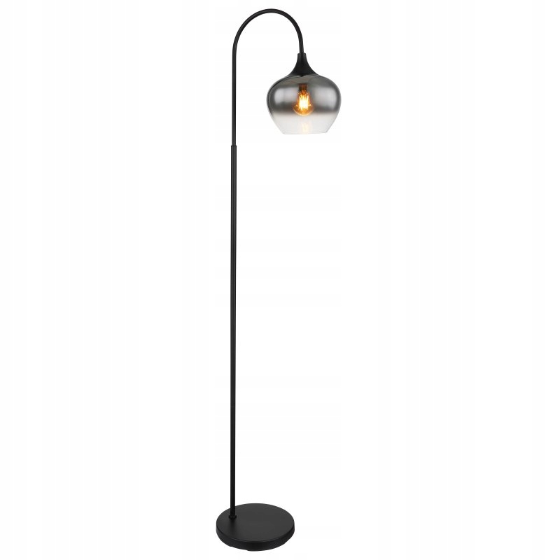 Lampa podłogowa z przydymionym kloszem z włącznikiem Maxy 15548S Globo
