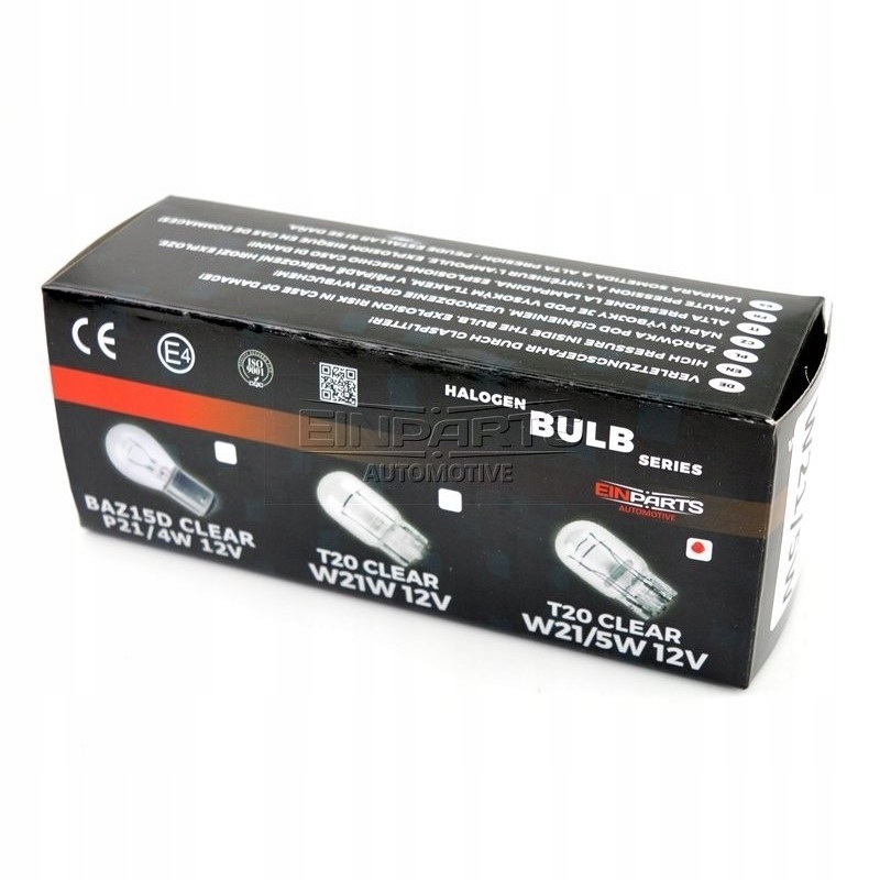 Einparts Żarówka T20 W21/5W 12V 3000K Żółty Homologacja E4 1 Sztuka