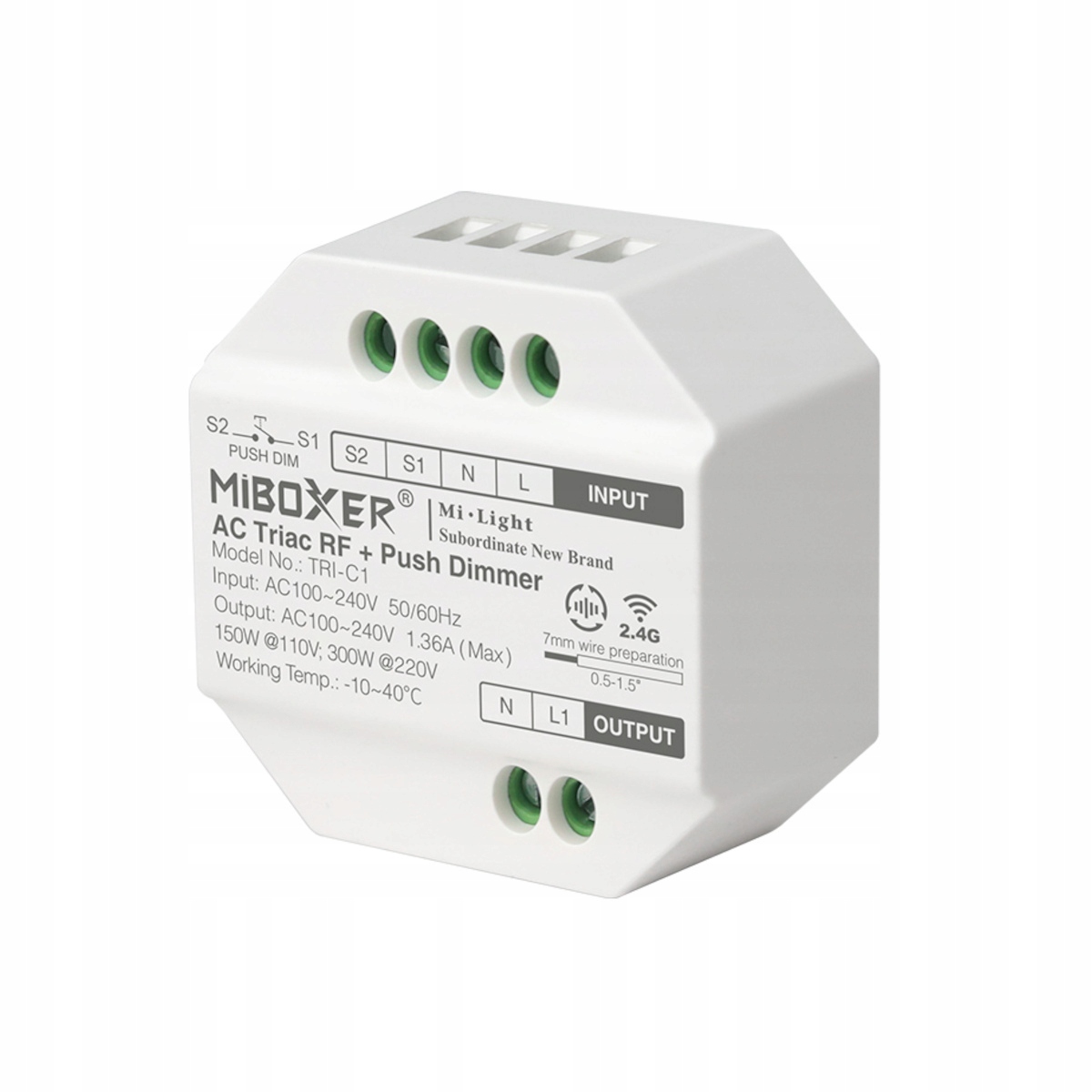 Miboxer Ac Triac TRI-C1 Przekaźnik Ze Ściemniaczem