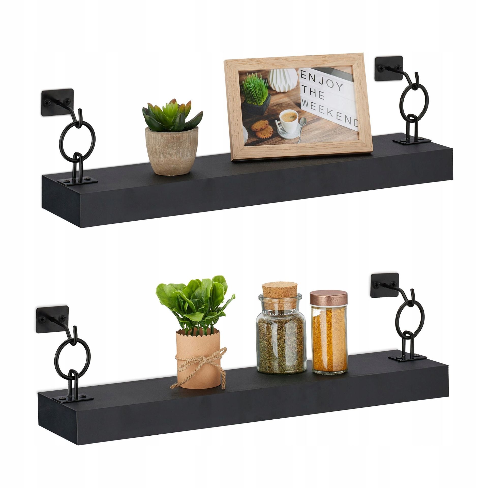 Zestaw 2 półek ściennych RD44758