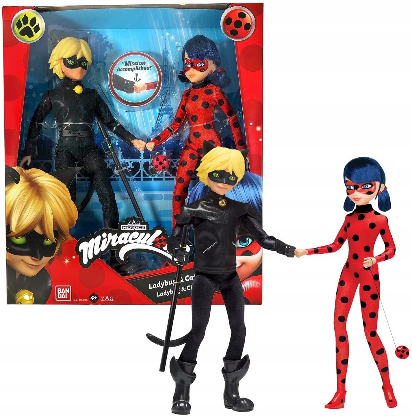 Bandai Miraculous Biedronka Czarny kot Tikki, The
