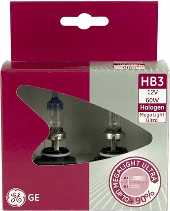 Żarówki HB3 General Electric Megalight Ultra +90%