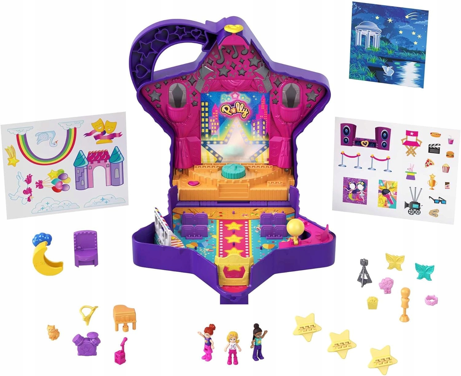 Lalka Polly Pocket Zestaw Do Zabawy Scena muzyczna koncert gwiazd