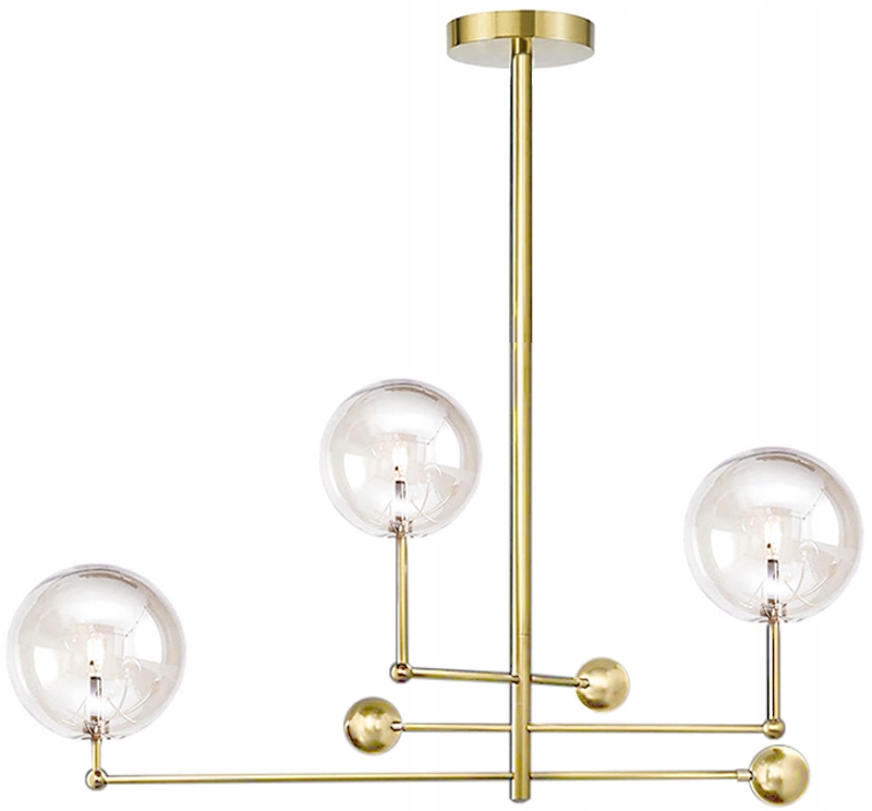 Lampa sufitowa wisząca złota szklane kule 3 G4