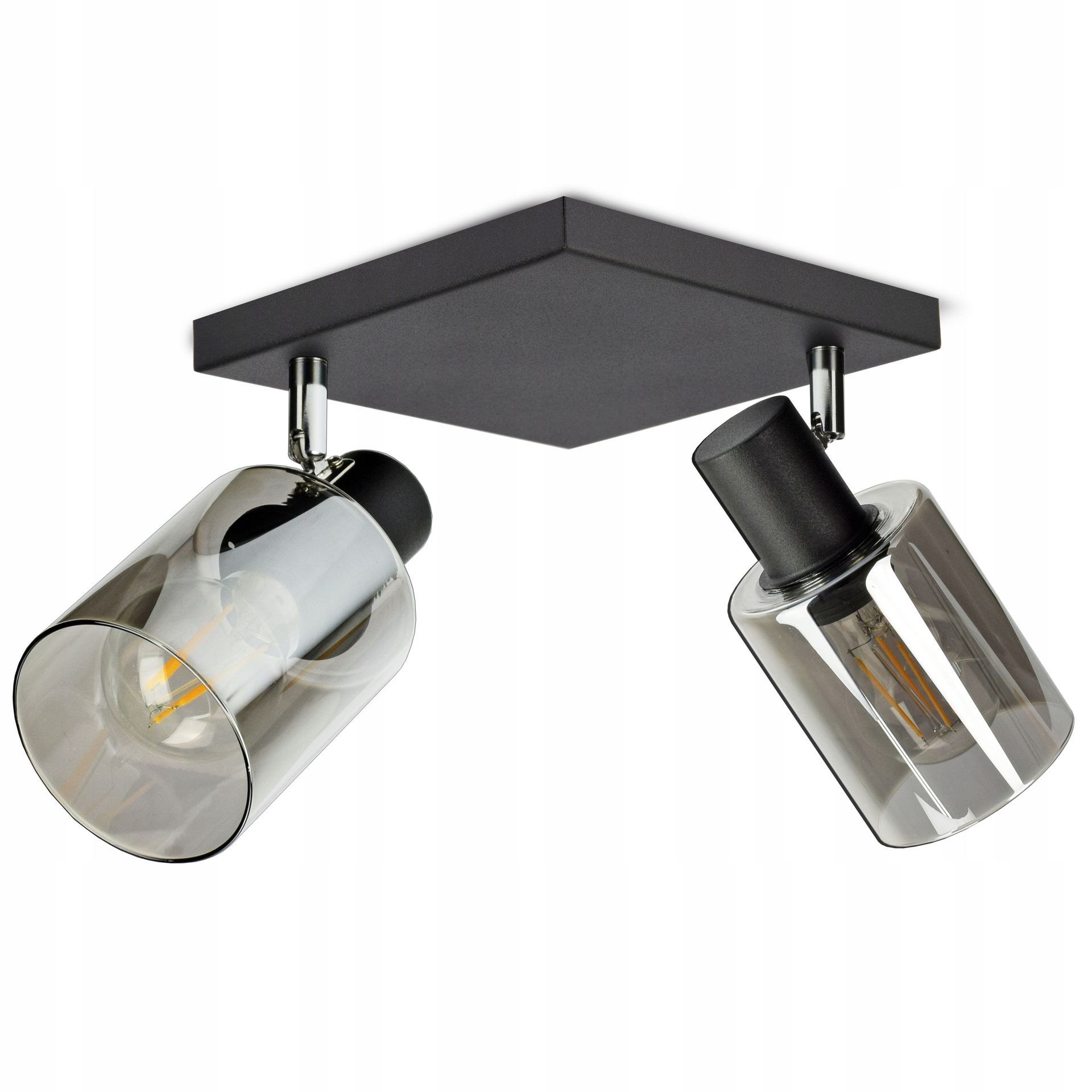 Lampa Wisząca Sufitowa Żyrandol Czarna Szklana Glass Tube 535-AG2 Led E27
