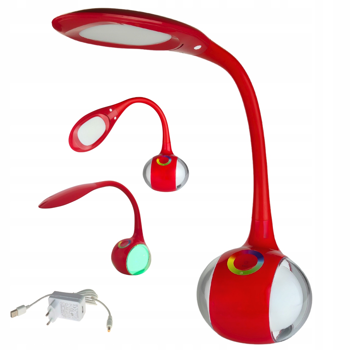 Lampka nocna czerwona Lampa na biurko ściemnialna Podświetlenie Rgb Nilsen