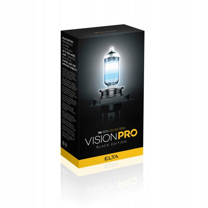 H4 12V 60/55W Vision Pro 180% Black Edition Pudełko 2 szt.