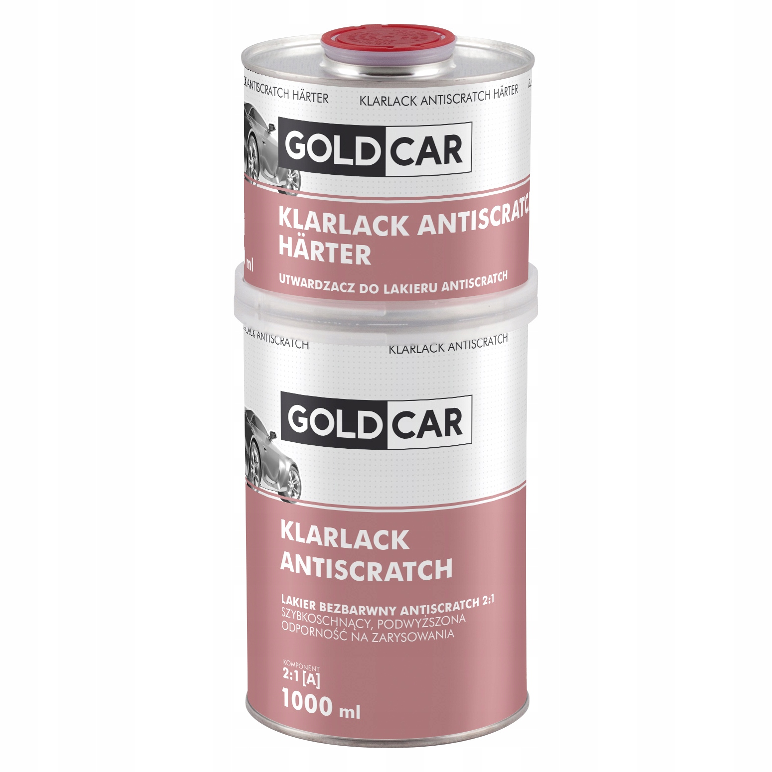 Lakier bezbarwny z utwardzaczem Goldcar VLB-03.014.1000-X01 1 l 0,5 l