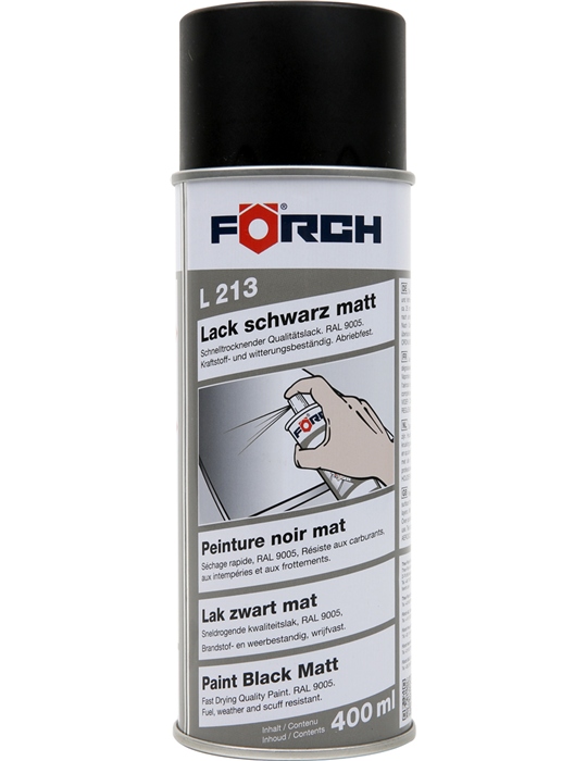 Forch L213 Lakier Wysokojakościowy Farba Spray Czarny Mat 400ML