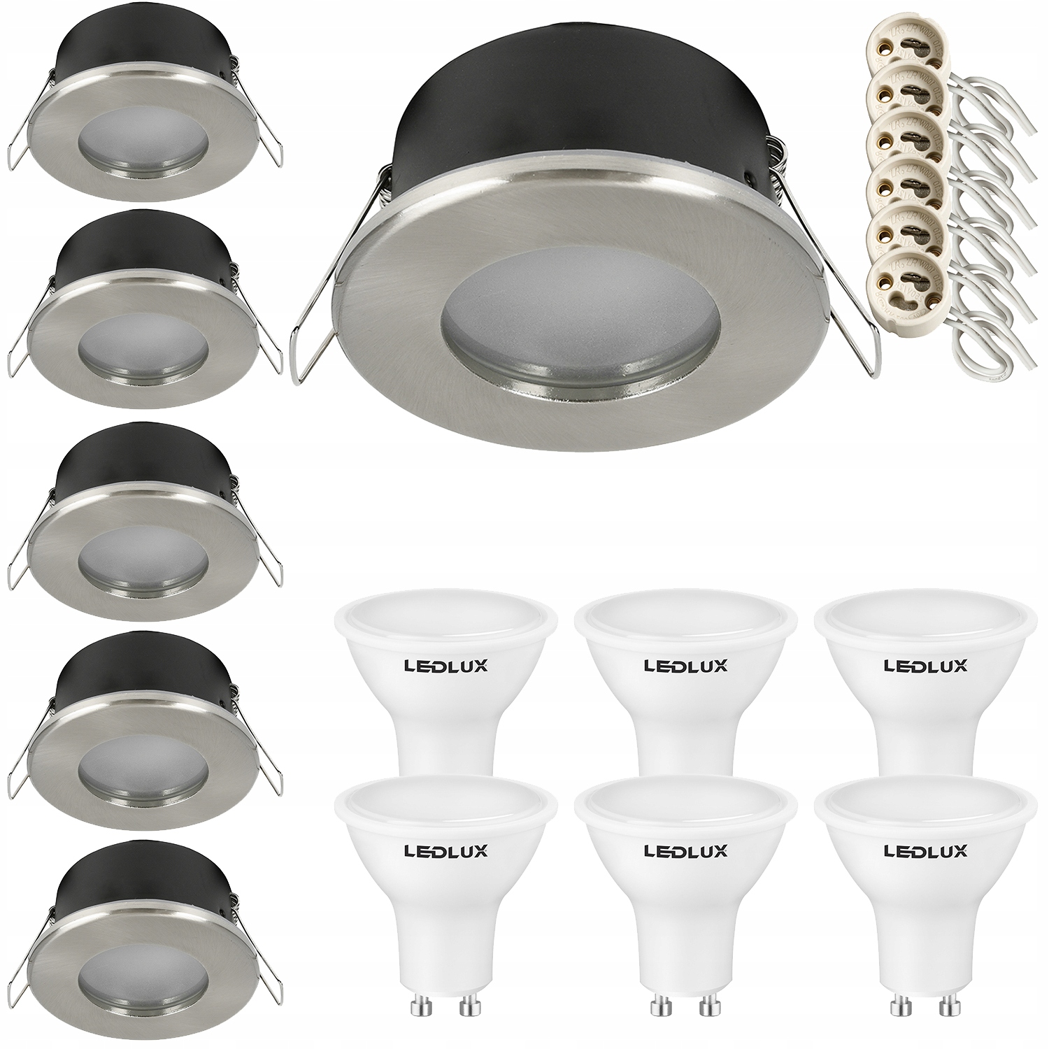 6x Oprawa hermetyczna IP44 Led GU10 5W podbitka