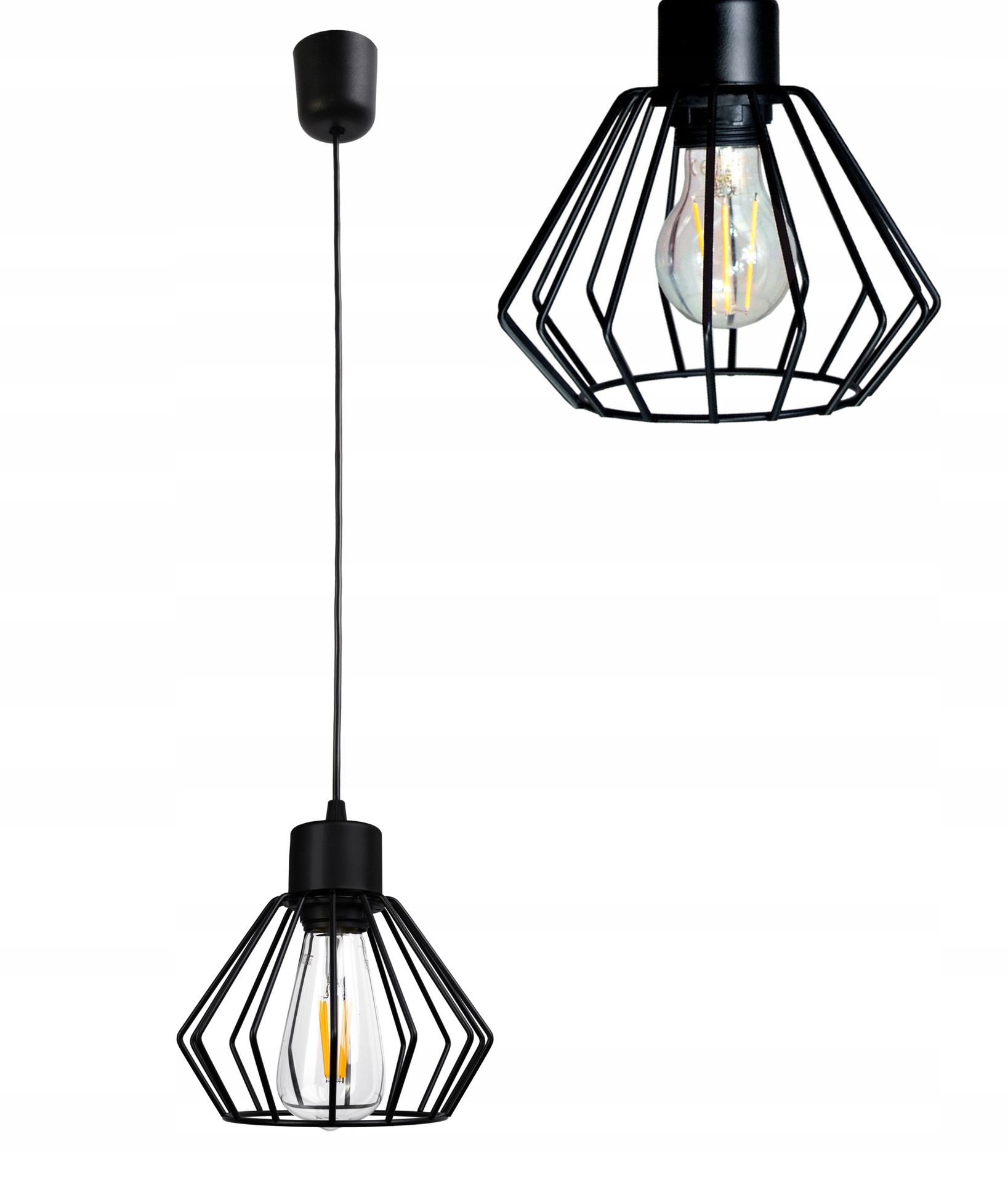 Lampa Wisząca Zwis żyrandol sufiowa loft Brylant 1