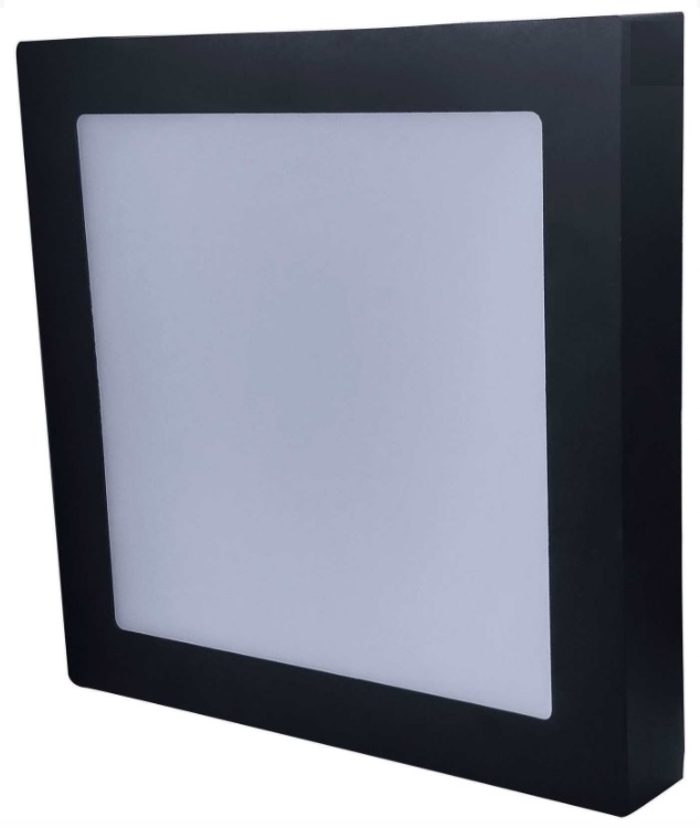 Panel plafon Led Natynkowy Czarny Kwadratowy 12W W